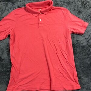 Faded Glory Polo Shirt Mens L Coral Red NWOT Cotton Pique Short Sleeve Casual